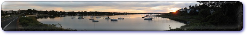 Medium resolution panorama of Oyster Bay at sunset